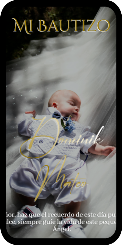 74 Invitaciones digitales bautizo