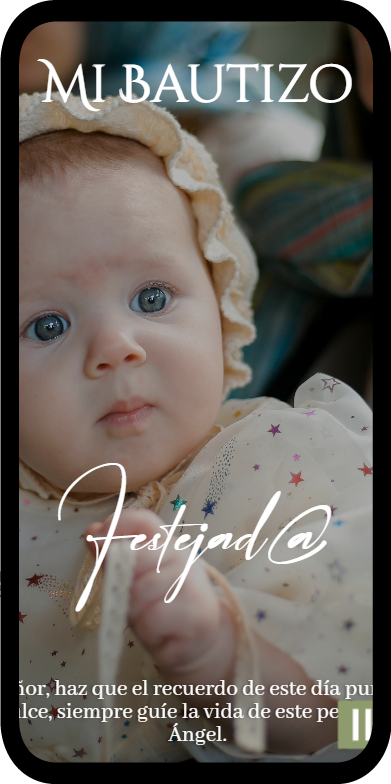 75 Invitaciones digitales bautizo