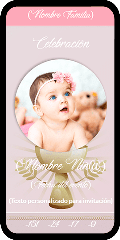 24 Invitaciones digitales primera comunión