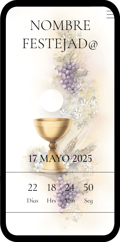 25 Mi comunion mi invitación digital