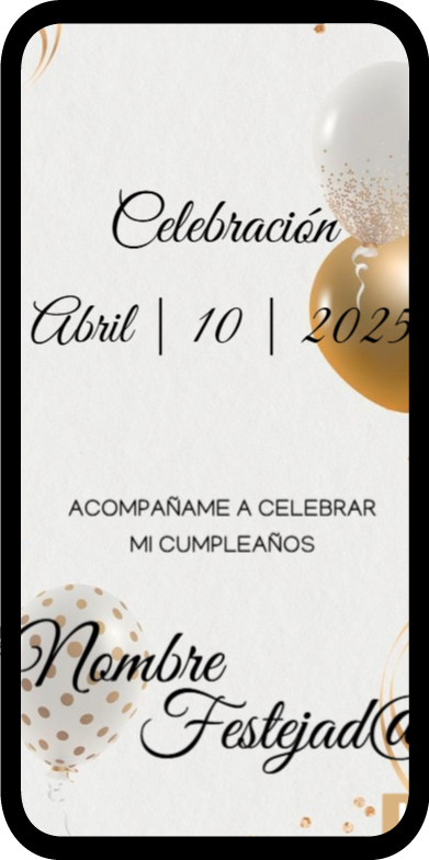 16 invitacion digital eventos sociales cumpleaños